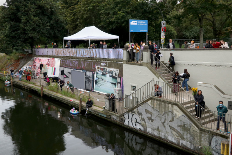 Blick auf die Kunstbrücke